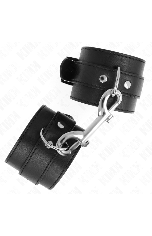 KINK - TENUTA DA POLSO-FILA DI RIVETTI SINGOLA E FIBBIA GRANDE NERA REGOLABILE 17-28 CM X 5 CM