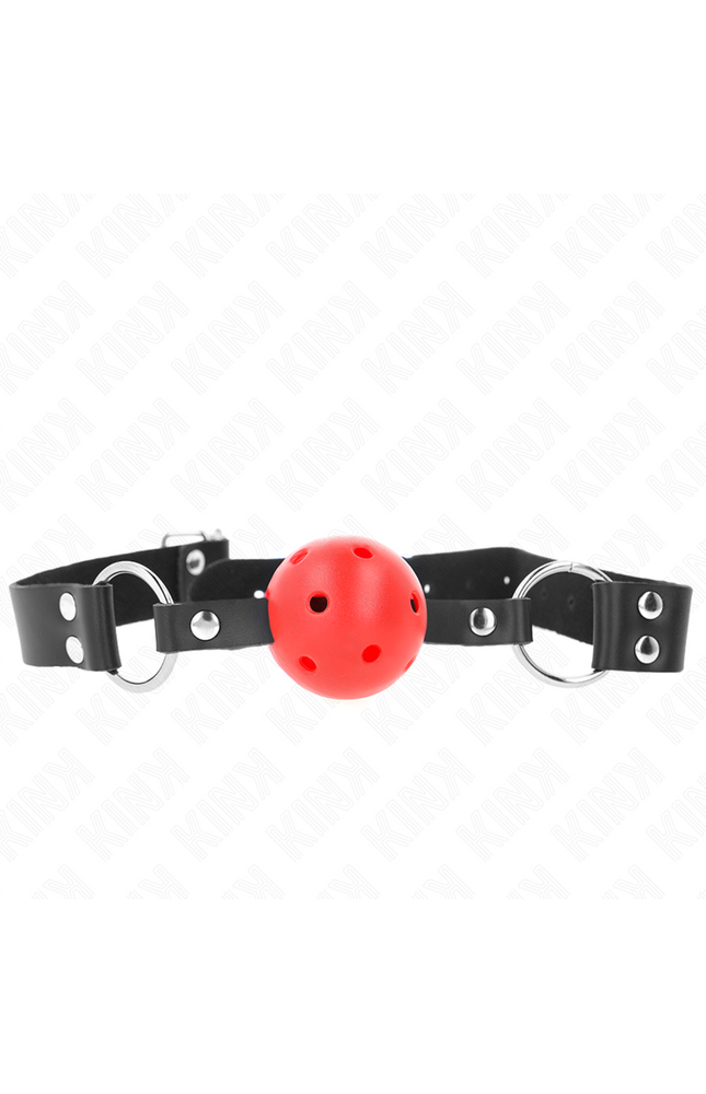 KINK - PALLA TRASPIRANTE BAVAGLIO 4 CM CON DOPPIO RIVETTO ROSSO 62,5 x 2,5 CM REGOLABILE 42-58 CM