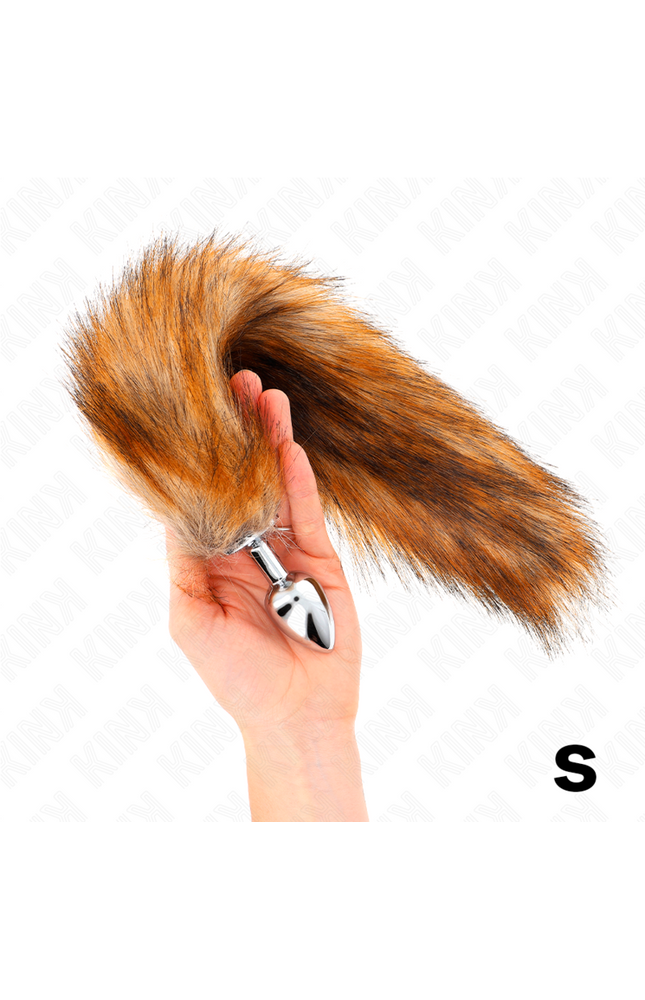 KINK - PLUG ANALE TAGLIA S 7 X 3 CM CON CODA SINTETICA 40 CM MARRONE