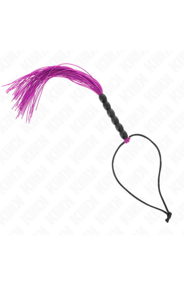 KINK - MINI FRUSTA IN SILICONE CON 6 PERLINE VIOLA 26 CM