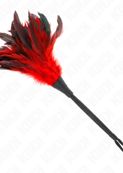 KINK - PIUME DI POLLO SOLLEGATO A FORMA DI CORNO ROSSO 36 CM