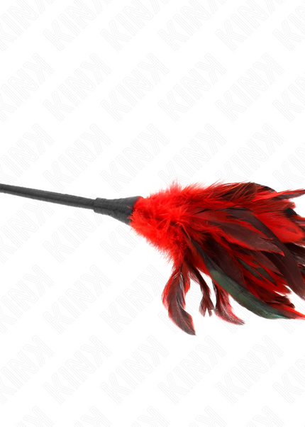 KINK - PIUME DI POLLO SOLLEGATO A FORMA DI CORNO ROSSO 36 CM