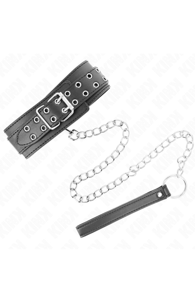 KINK - COLLANA CON CINTURINO 65 CM FIBBIE ARGENTO REGOLABILE 33-46 CM X 5,5 CM