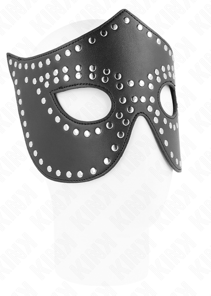 KINK - MASCHERA IN SIMILPELLE CON RIVETTI MODELLO 2 30 x 12 CM