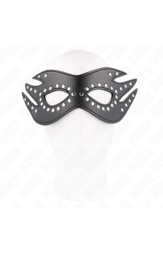 KINK - MASCHERA IN SIMILPELLE CON RIVETTI MODELLO 3 26 x 9,5 CM