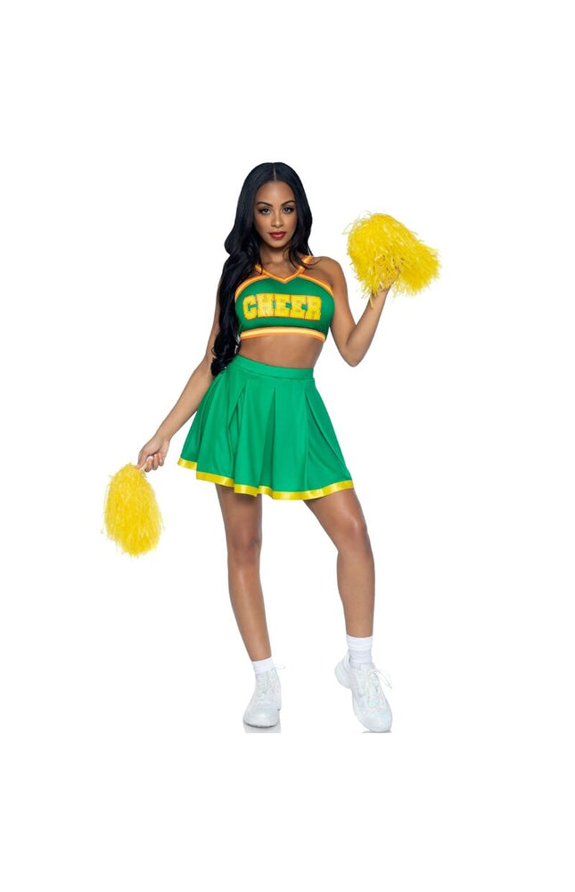 LEG AVENUE - COSTUME CHEERLEADER VERDE M/L