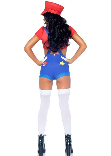 LEG AVENUE - COSTUME SEXY MARIO BROS ROSSO/BLU S