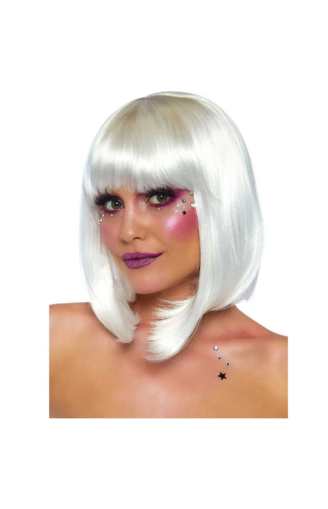 LEG AVENUE - PARRUCCA BIANCA TAGLIO BOB FOSFORESCENTE