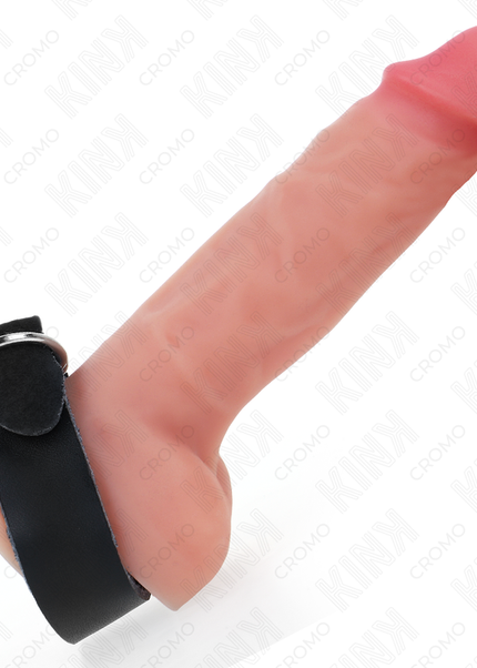 KINK - ANELLO PER PENE IN PELLE CON CHIUSURA A PRESSIONE 22 X 2 CM