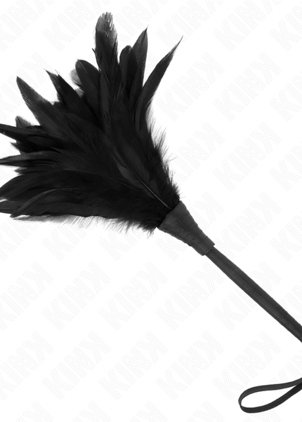 KINK - PIUME DI POLLO SOLLEGATO A FORMA DI CORNO NERO 36 CM