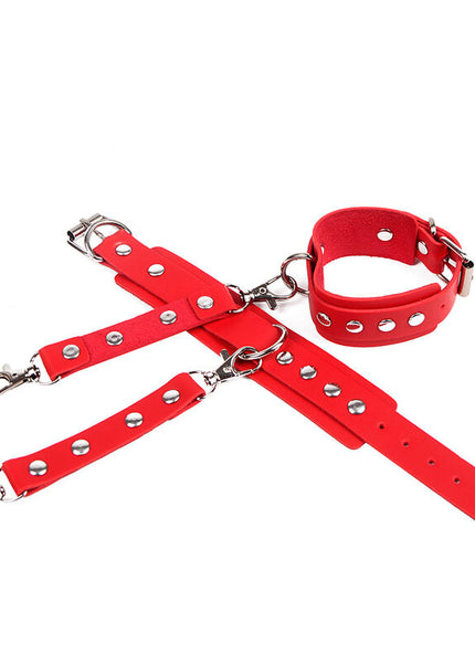SUBBLIME - 953706 MANETTE CON CINTURA BONDAGE ROSSO TAGLIA UNICA