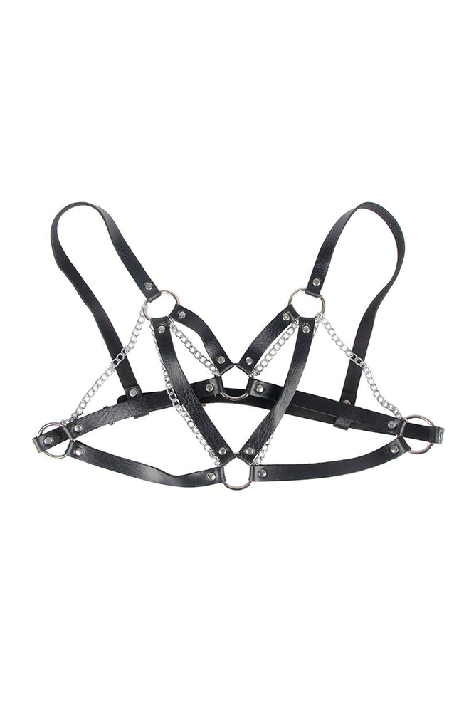 SUBBLIME - 953713 CINTURA PUNK BONDAGE FIBBIA METALLO NERA TAGLIA UNICA