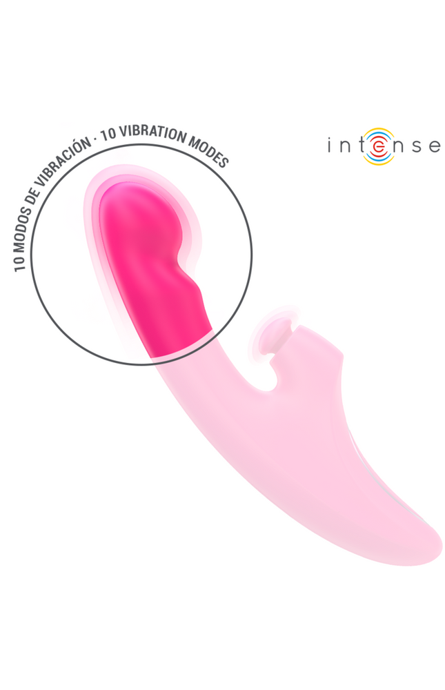 INTENSO - VIBRATORE EMI 13,5 CM MULTIFUNZIONE 3 IN 1 10 VIBRAZIONI ROSA