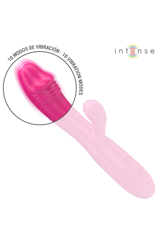 INTENSE - VIBRATORE FLESSIBILE IVY 10 VIBRAZIONI CON STIMOLAZIONE DELLA LINGUA ROSA