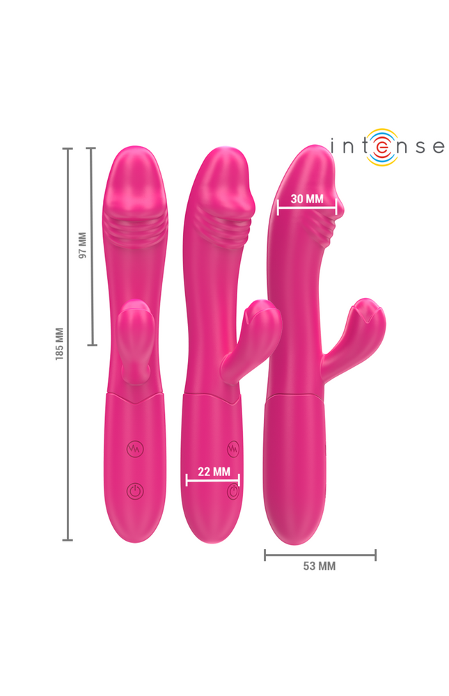INTENSE - VIBRATORE FLESSIBILE IVY 10 VIBRAZIONI CON STIMOLAZIONE DELLA LINGUA ROSA