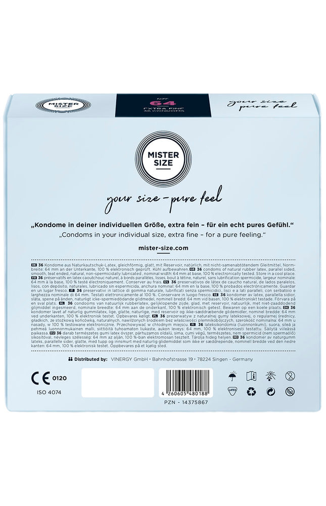 MISTER MISTER - CONSERVATIVI TAGLIA XXL 64 MM (36 UNITÀ)
