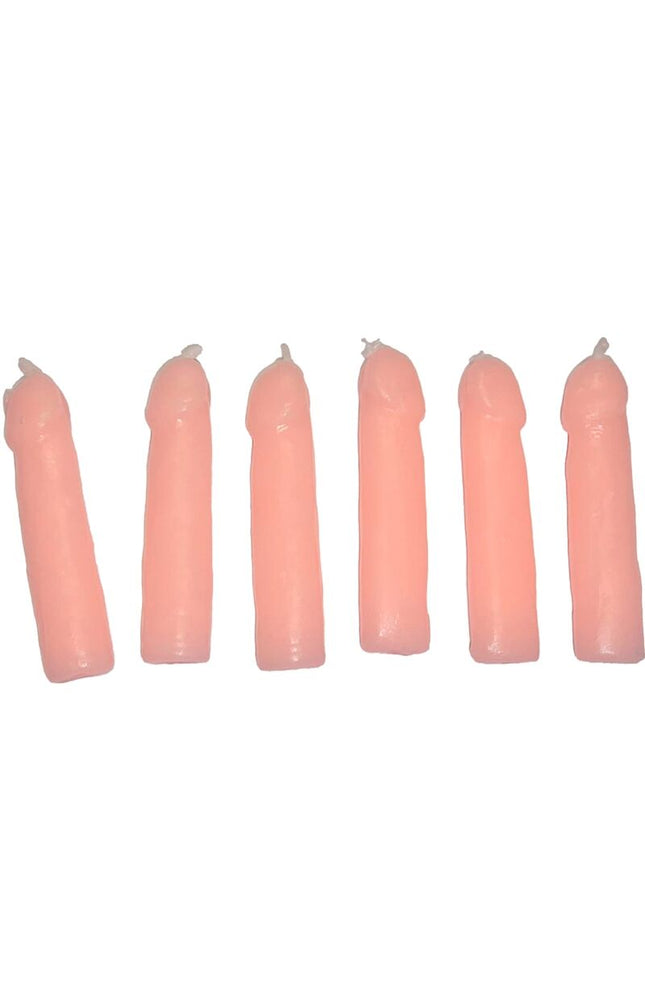 DIABLO PICANTE - 6 CANDELE A FORMA DI PENE CARNE