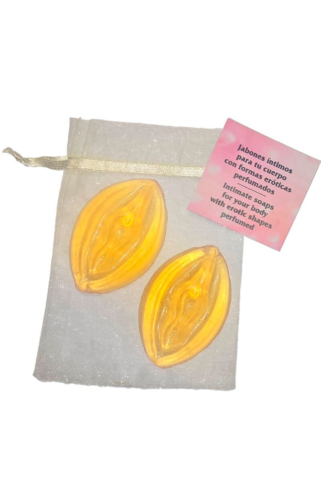 DIABLO PICANTE - 2 SAPONI PROFUMATI A FORMA DI VAGINA GIALLA