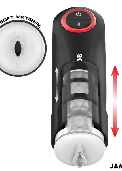 JAMYJOB - MASTURBATORE VAGINALE AUTOMATICO A GRAVITÀ 5 MODALITÀ DI ASPIRAZIONE