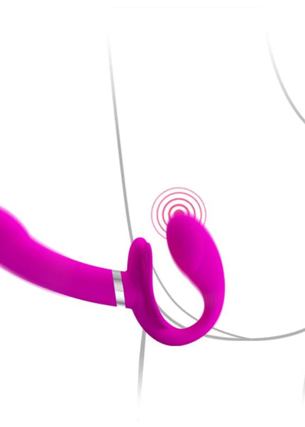 PRETTY LOVE - VALERIE VIBRATORE DOPPIO STRAP-ON 12 VIBRAZIONI VIOLA