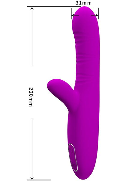 PRETTY LOVE - ANGELIQUE VIBRATORE MULTIFUNZIONE + STIMOLATORE CLITORIDE VIOLA