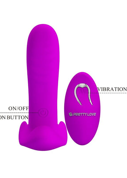 PRETTY LOVE - MASSAGGIATORE E VIBRATORE 12 VIBRAZIONI TELECOMANDO VIOLA