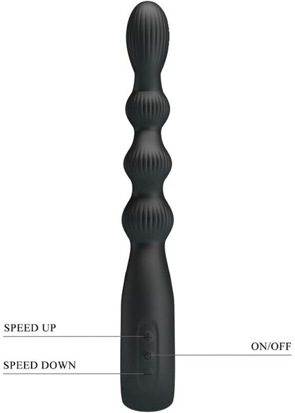 PRETTY LOVE - FEDERER VIBRATORE ANALE 12 VIBRAZIONI NERO