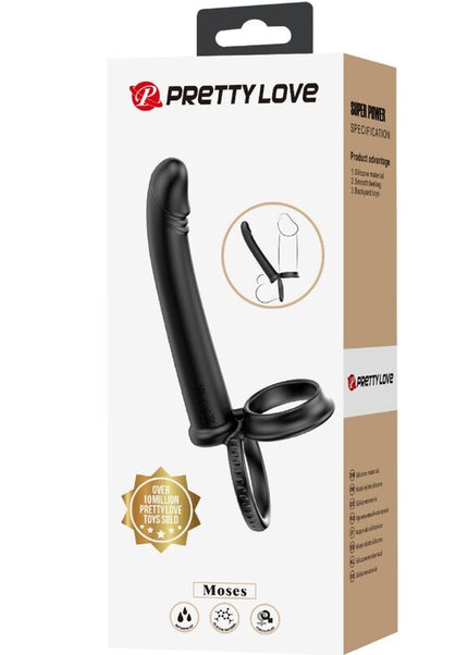 PRETTY LOVE - DILLION DOPPIA PENETRAZIONE DOPPIO ANELLO PER IL PENE NERO