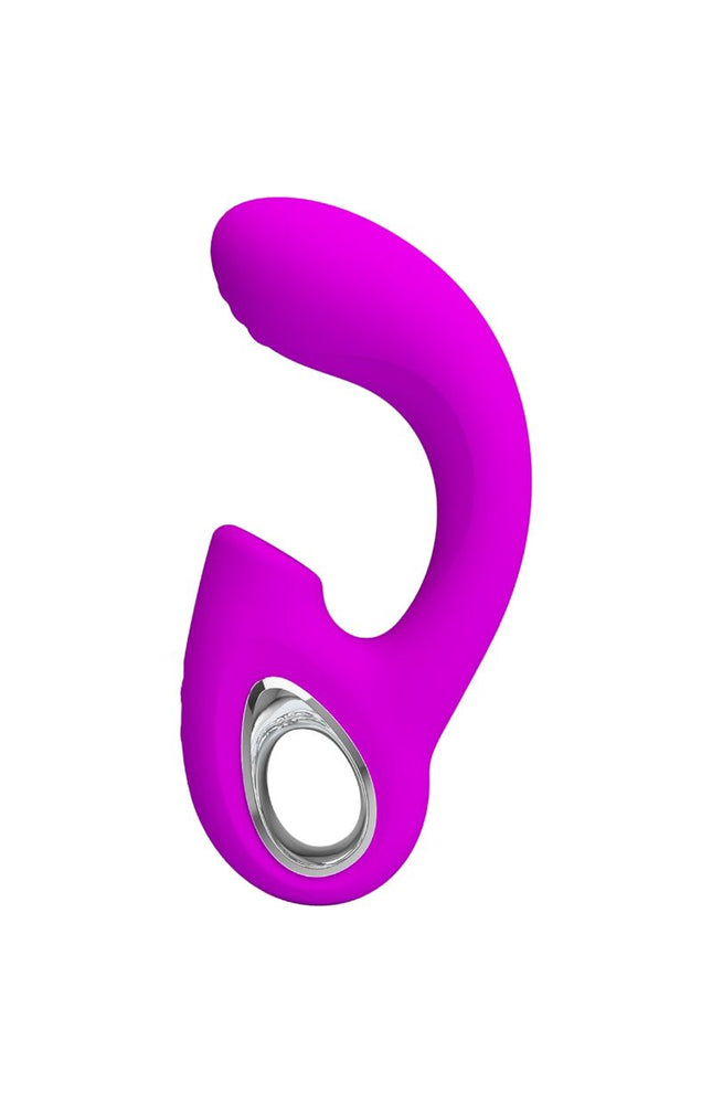 PRETTY LOVE - SIBEL SIBEL VIBRATORE PUNTO G + STIMOLATORE CLITORIDEO 10 VIBRAZIONI VIOLA