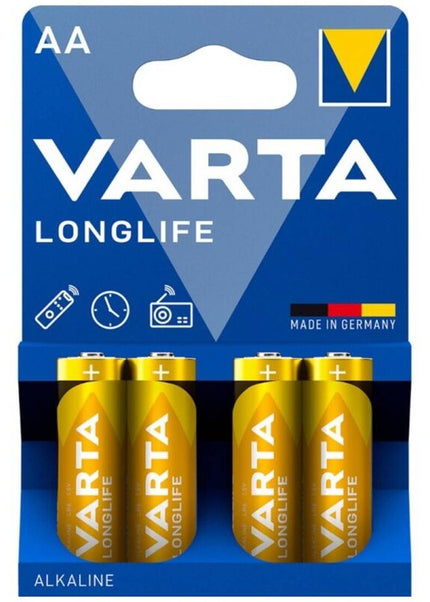 VARTA - BATTERIA ALCALINICA LONGLIFE AA LR6 BLISTER*4