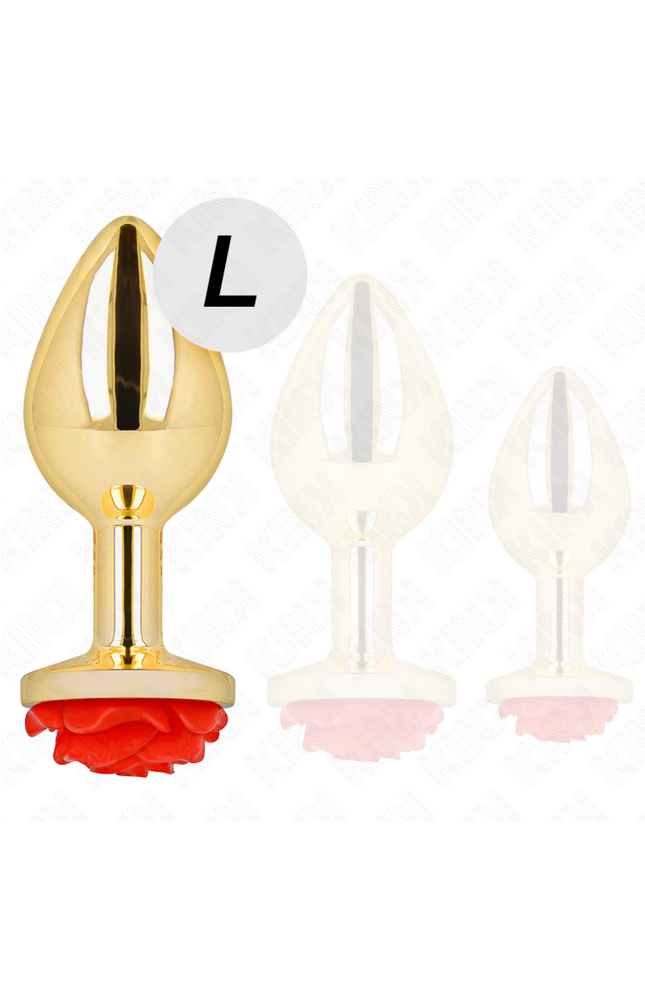 KINK - PLUG ANALE ORO ROSA ROSSO TAGLIA L