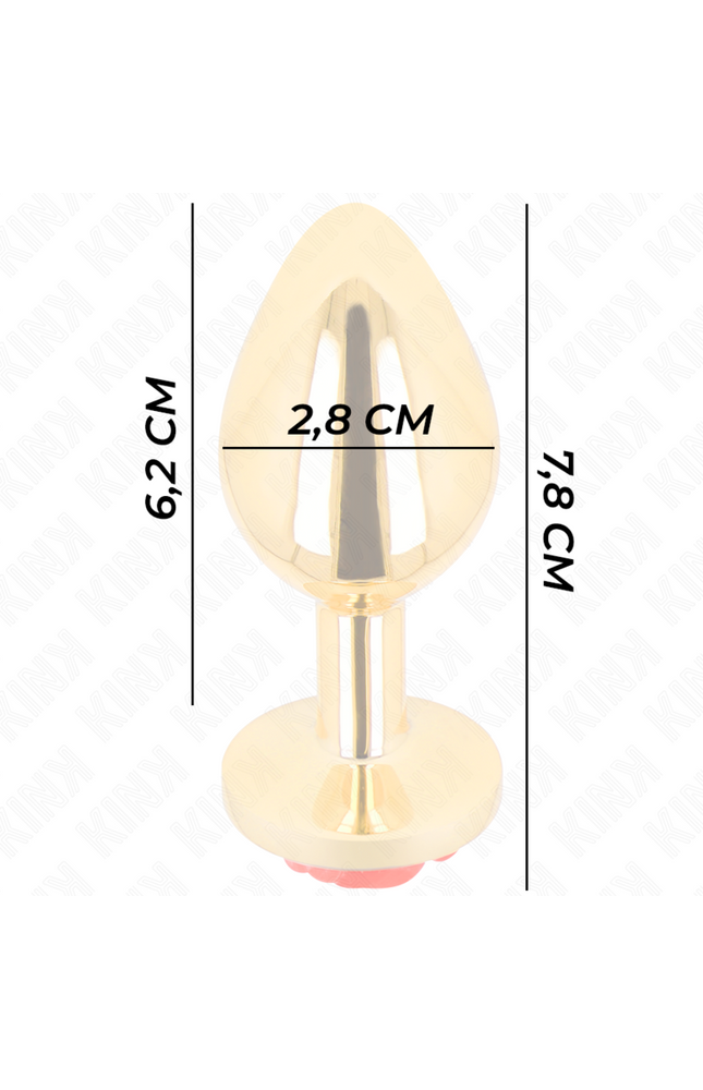 KINK - PLUG ANALE ORO ROSA ROSSO TAGLIA S