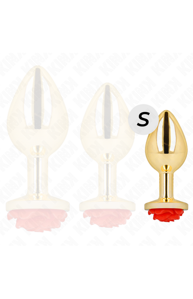 KINK - PLUG ANALE ORO ROSA ROSSO TAGLIA S