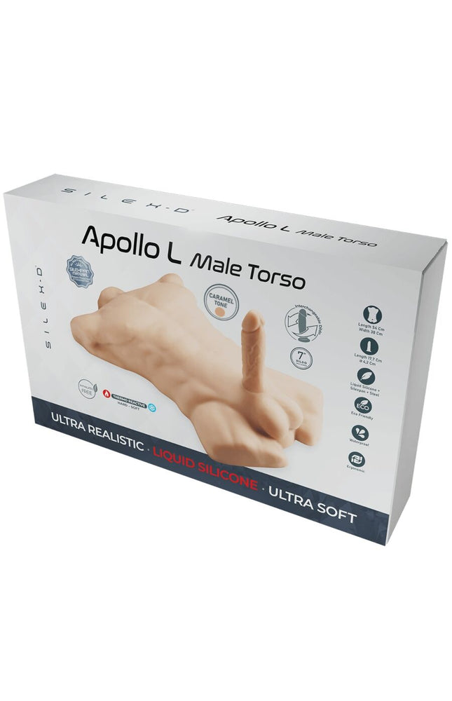 SILEXD - APOLLO L TORSO MASCHILE REALISTICO CARAMELLO