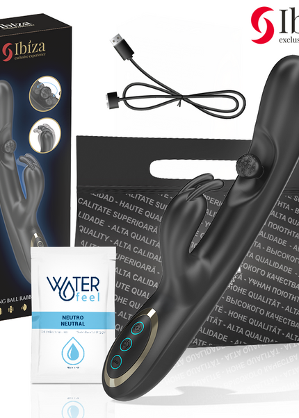 IBIZA - POTENTE VIBRATORE RABBIT CON PERLA ROTANTE MASSAGGIANTE