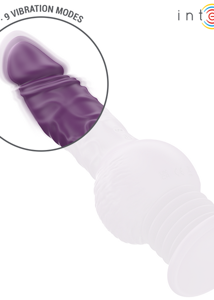 INTENSE - VIBRATORE MULTIFUNZIONE TATUM CON VIBRAZIONE SU E GIÙ 24 CM VIOLA