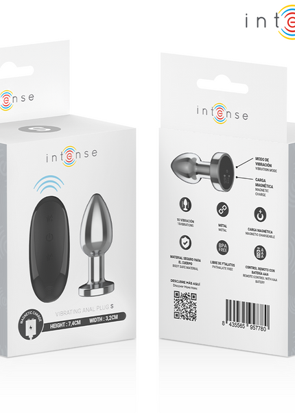 INTENSE - PLUG ANALE 10 VIBRAZIONI METALLO CON TELECOMANDO S