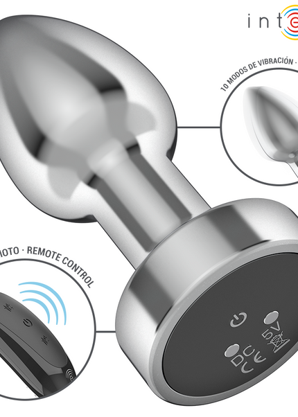 INTENSE - PLUG ANALE 10 VIBRAZIONI METALLO CON TELECOMANDO S