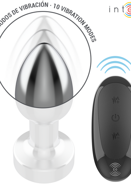 INTENSE - PLUG ANALE 10 VIBRAZIONI METALLO CON TELECOMANDO S