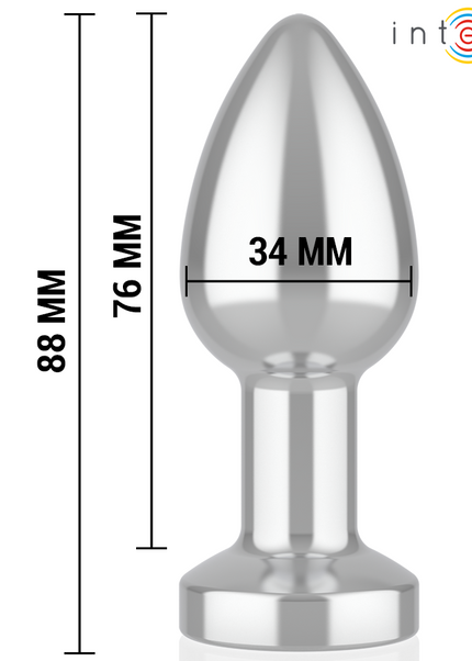 INTENSE - PLUG ANALE 10 VIBRAZIONI METALLO CON TELECOMANDO M