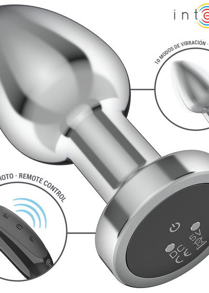 INTENSE - PLUG ANALE 10 VIBRAZIONI METALLO CON TELECOMANDO M