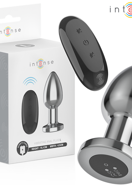 INTENSE - PLUG ANALE 10 VIBRAZIONI METALLO CON TELECOMANDO L