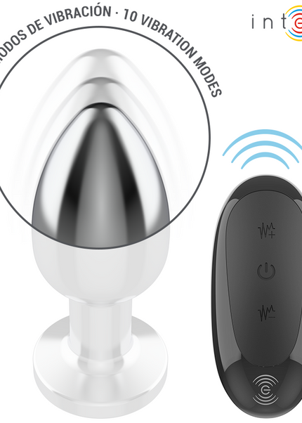 INTENSE - PLUG ANALE 10 VIBRAZIONI METALLO CON TELECOMANDO L