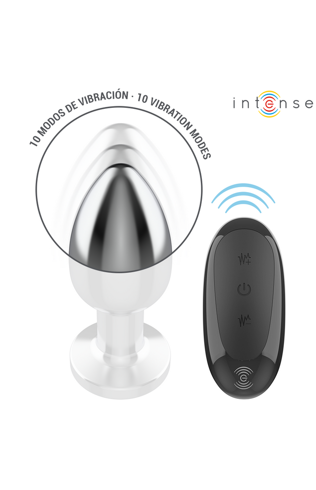 INTENSE - PLUG ANALE 10 VIBRAZIONI METALLO CON TELECOMANDO L