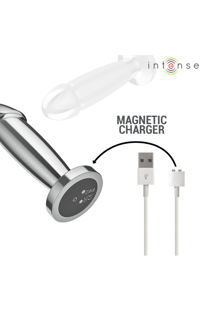 INTENSE - PLUG ANALE 10 VIBRAZIONI DILDO METALLO CON TELECOMANDO S