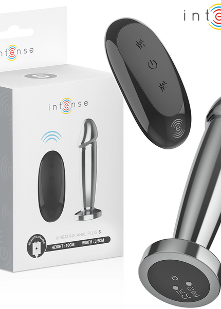 INTENSE - PLUG ANALE 10 VIBRAZIONI DILDO METALLO CON TELECOMANDO S