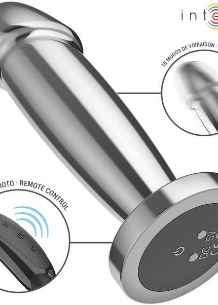 INTENSE - PLUG ANALE 10 VIBRAZIONI DILDO METALLO CON TELECOMANDO S