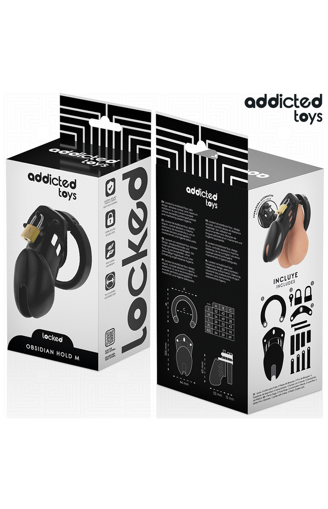 ADDICTED TOYS LOCKED - GABBIA PER PENE OBSIDIAN HOLD TAGLIA M