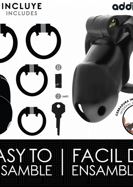 ADDICTED TOYS LOCKED - MINDNIGHT CELL GABBIA PER PENE 4.2 CM TAGLIA M