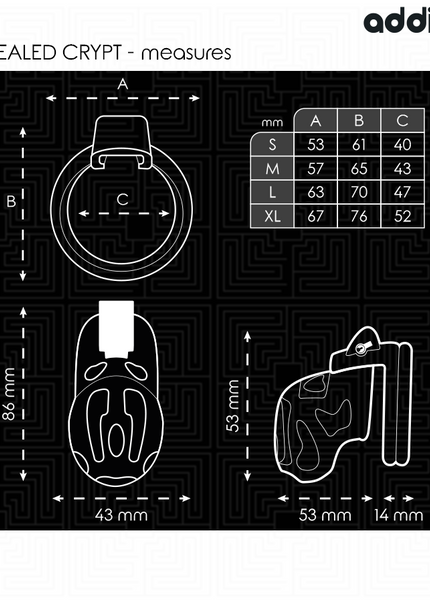 ADDICTED TOYS LOCKED - GABBIA PER PENE SIGILLATA CRYPT 8 CM